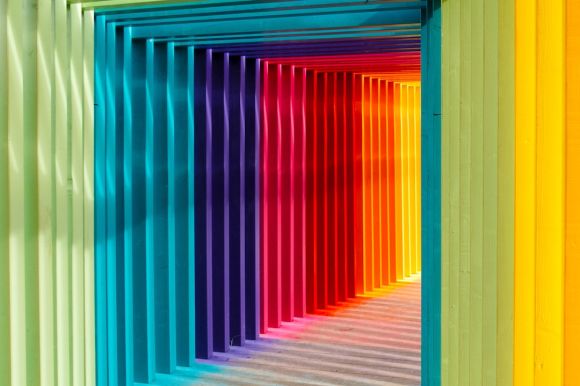 Color - multicolored wall in shallow focus photography