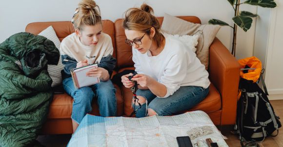 Collaboration Tools - A Mother and Daughter Planning a Trip